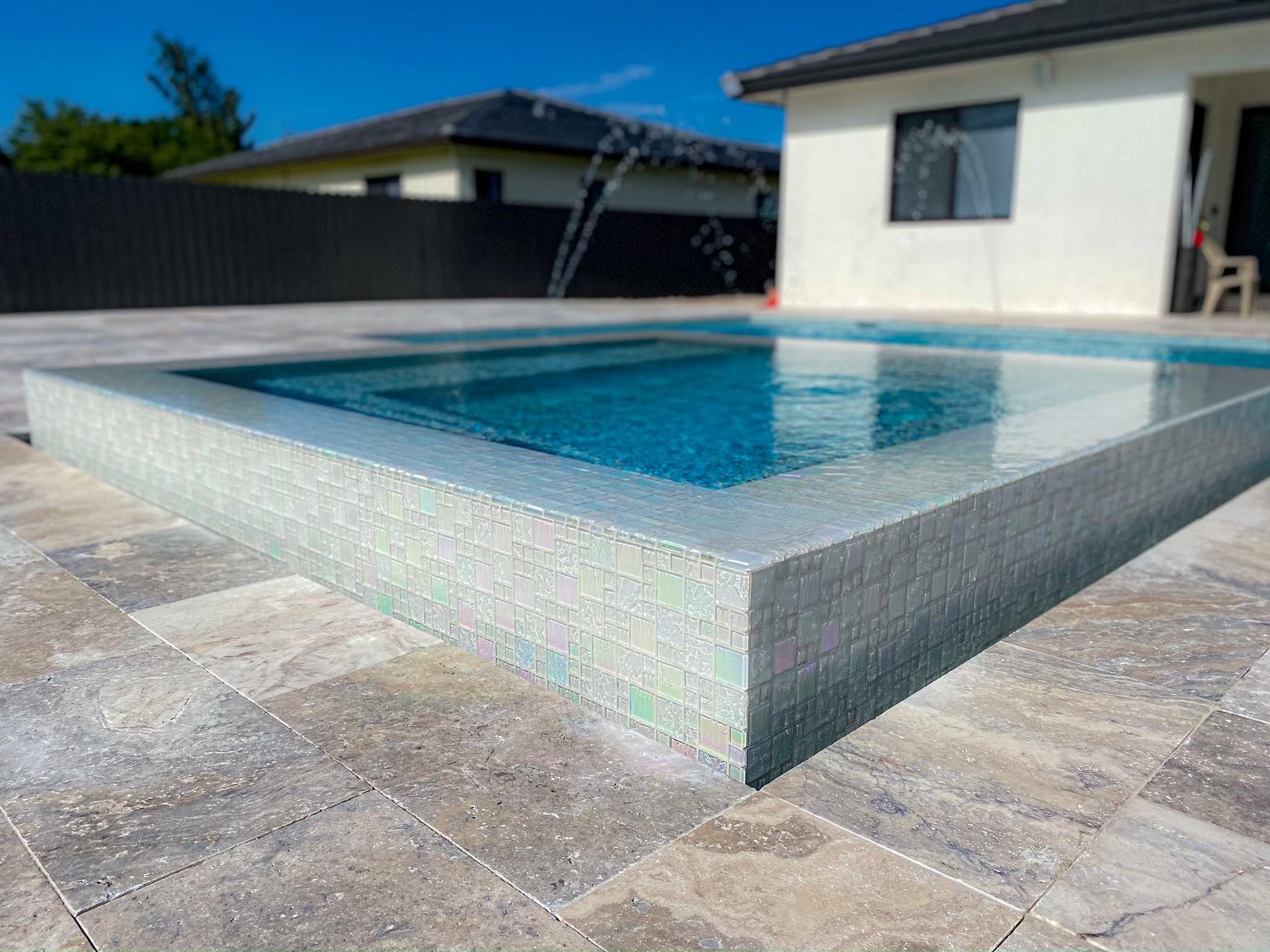 Pool Glass Tile Rim Glass Pool Tiles - POOLS & SURFACES DISTRIBUTOR