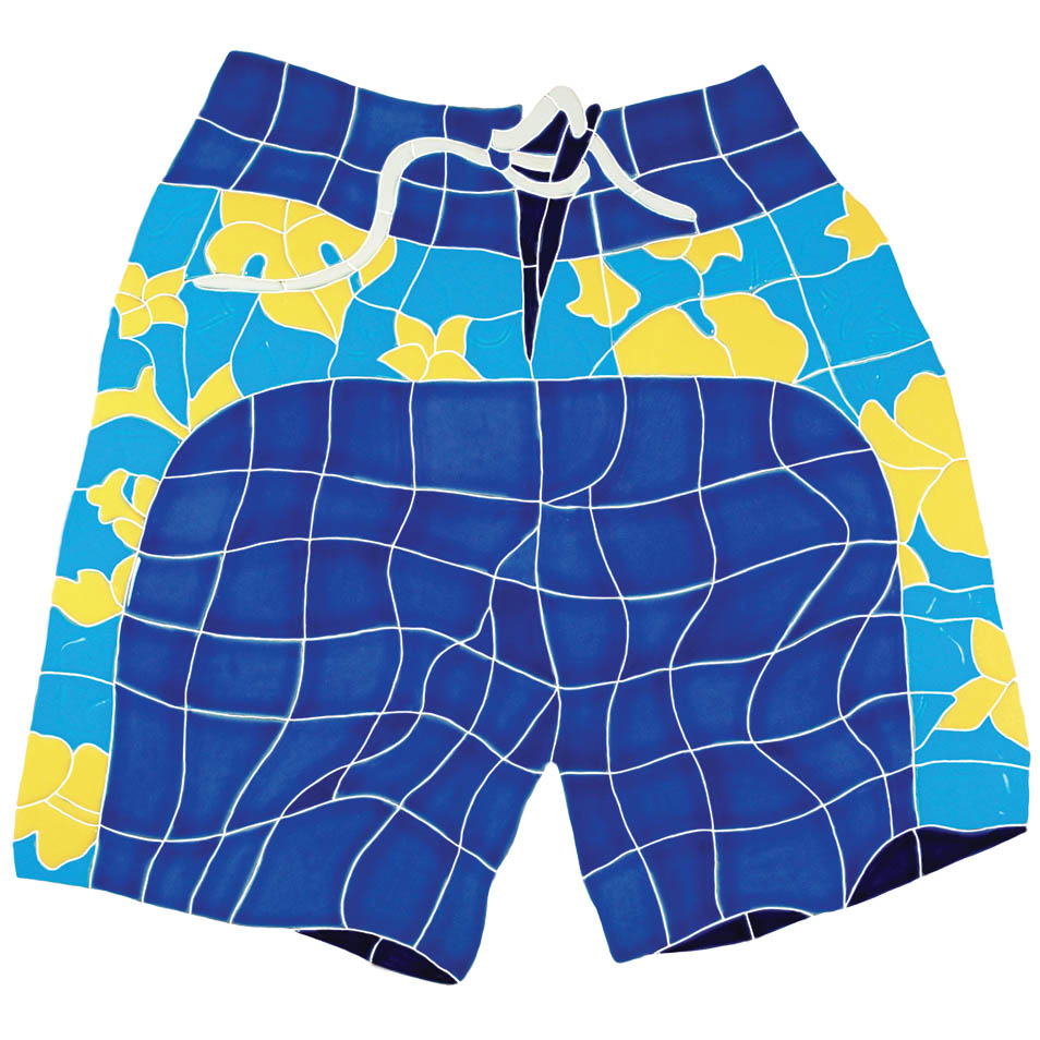 BOARD SHORTS BLUE (BSHBLUOM) 20"x21" POOLS & SURFACES DISTRIBUTOR