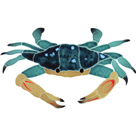 BLUE SWIMMER CRAB (CBSMCOOS) 7″x12″ by Artistry in Mosaics