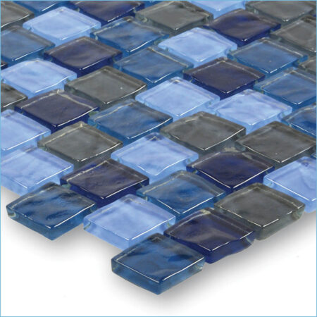 Blue Turquoise Slate Blend 1×1 by Artistry in Mosaics