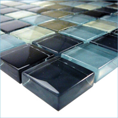 BLACK CHARCOAL GRAY TAUPE BLEND 1×1 (GC82323K1) by Artistry in Mosaics