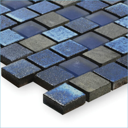 DARK BLUE BLEND 1×1 (GL82323B2) by Artistry in Mosaics