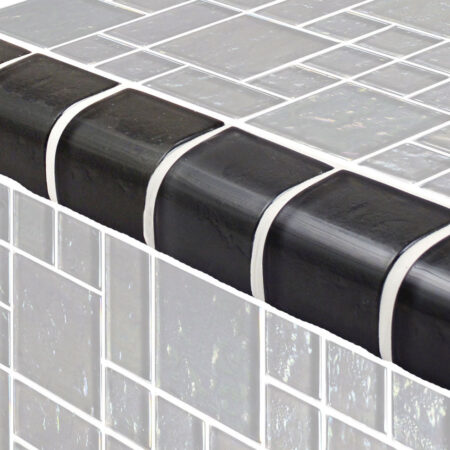 Graphite Trim Mixed (TRIM-GG8M2348K8) LINEAR FOOT by Artistry in Mosaics