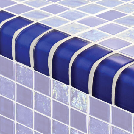 ROYAL BLUE TRIM 1×2 (TRIM-GT82348B9)LINEAR FOOT by  Artistry in Mosaics