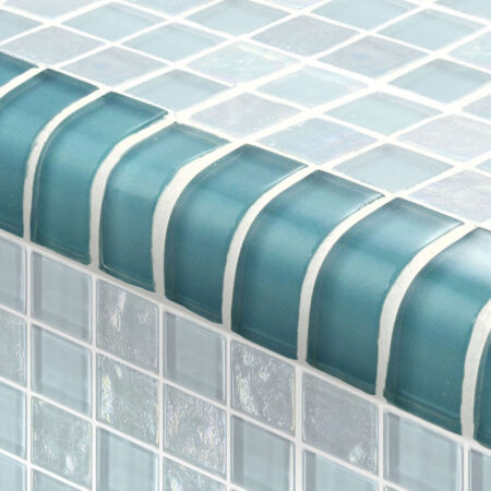 TURQUOISE TRIM 1×2 (TRIM-GT82348T4) by Artistry in Mosaics