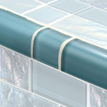 TURQUOISE TRIM MIXED (TRIM-GT8M4896T4) by Artistry in Mosaics