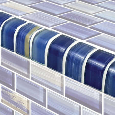 BLUE TRIM 1″x2″ (TRIM-GW82348B10) LINEAR FOOT by Artistry in Mosaics