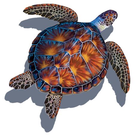 Brown Turtle (with shadow) BY CUSTOM MOSAICS