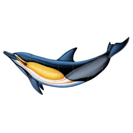 Common Dolphin-B   42″x17″ by Custom Mosaics