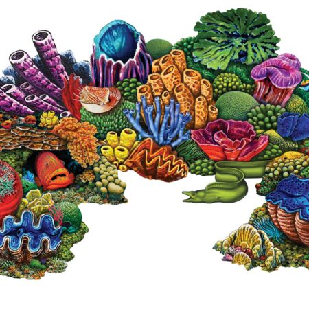 Coral Reef A 58″x33″ by Custom Mosaics
