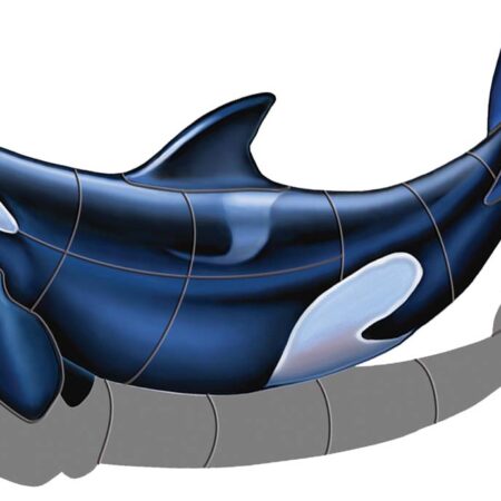 Orca – B (with shadow) 36″x20″ by Custom Mosaics