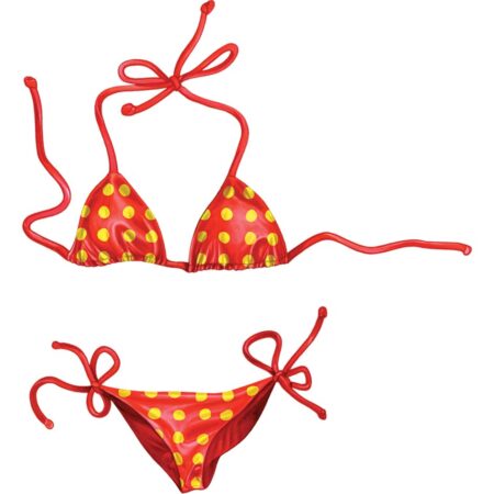 Polka Dot Bikini – Red & Yellow 25″x22″ PORC-PB59