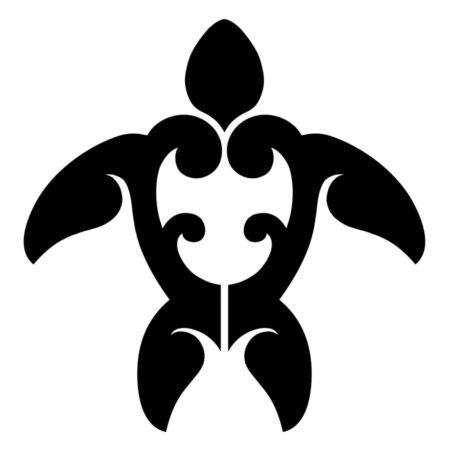 Tribal Turtle Step Marker – (SET OF x3) 4″ x 4″ by Custom Mosaics