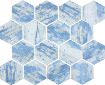 Aquatica Bark Aspen Hexagon Mosaic