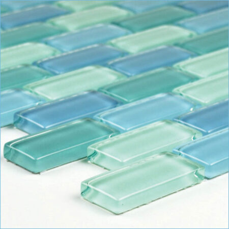 TURQUOISE BLUE BLEND 1×2 (GC82348T1) by Artistry in Mosaics