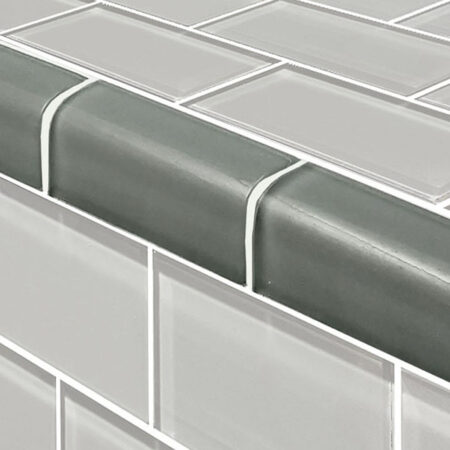 GRAY TRIM 2×4 (TRIM-GS84896K1) by Artistry in Mosaics