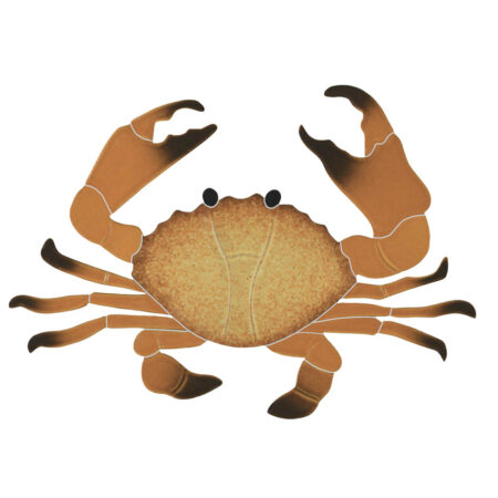 Crab, 8 brown  5″x 8″ by Artistry in Mosaics