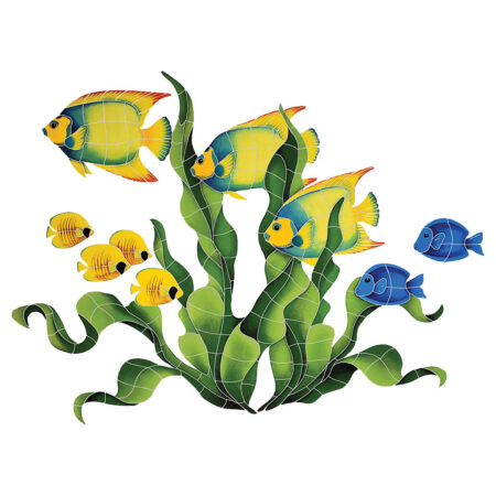 Fish Group  35 x 48 by Artistry in Mosaics