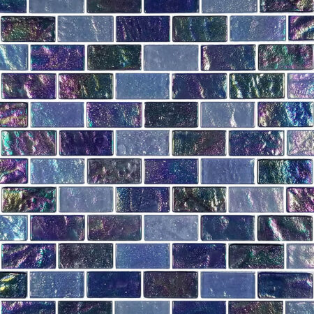 Blue Blend, 1″ X 2″ (GC62348B6) GLASS TILE by Artistry in Mosaics