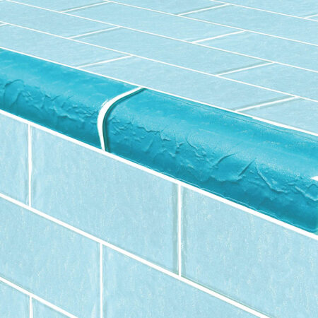 Moonscape Trim Turquoise ( TRIM-MS826T3) Linear Foot by Artistry in Mosaics