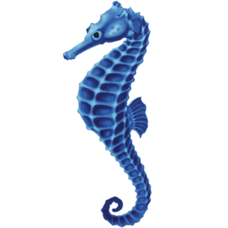 Blue Seahorse by Custom Mosaics
