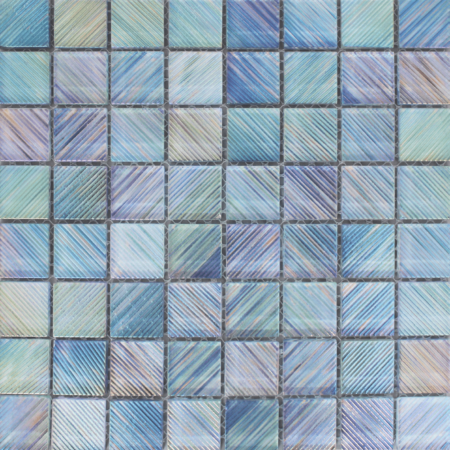 ULTRAVIOLET TURQUOISE 1.5 x 1.5 GLASS MOSAIC