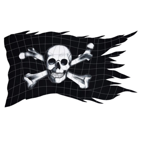 Jolly Roger Flag 22″ x 36″ by Artistry in Mosaics