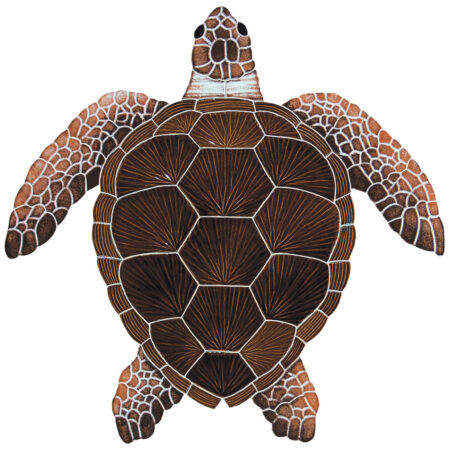 Loggerhead Turtle brown by Artistry in Mosaics