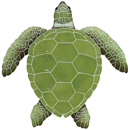 Loggerhead Turtle green by Artistry in Mosaics