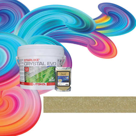 The Tile Doctor Starlike Crystal EVO 700 Epoxy Grout + Agate J.20 Jewels Additive