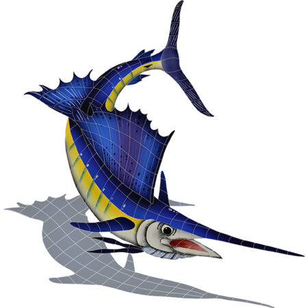Sailfish right with shadow by Artistry in Mosaics