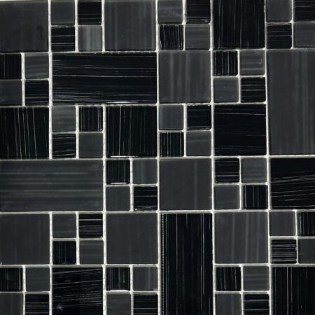 GLASS TILE CANCUN MIDNIGHT MIX W FROSTED