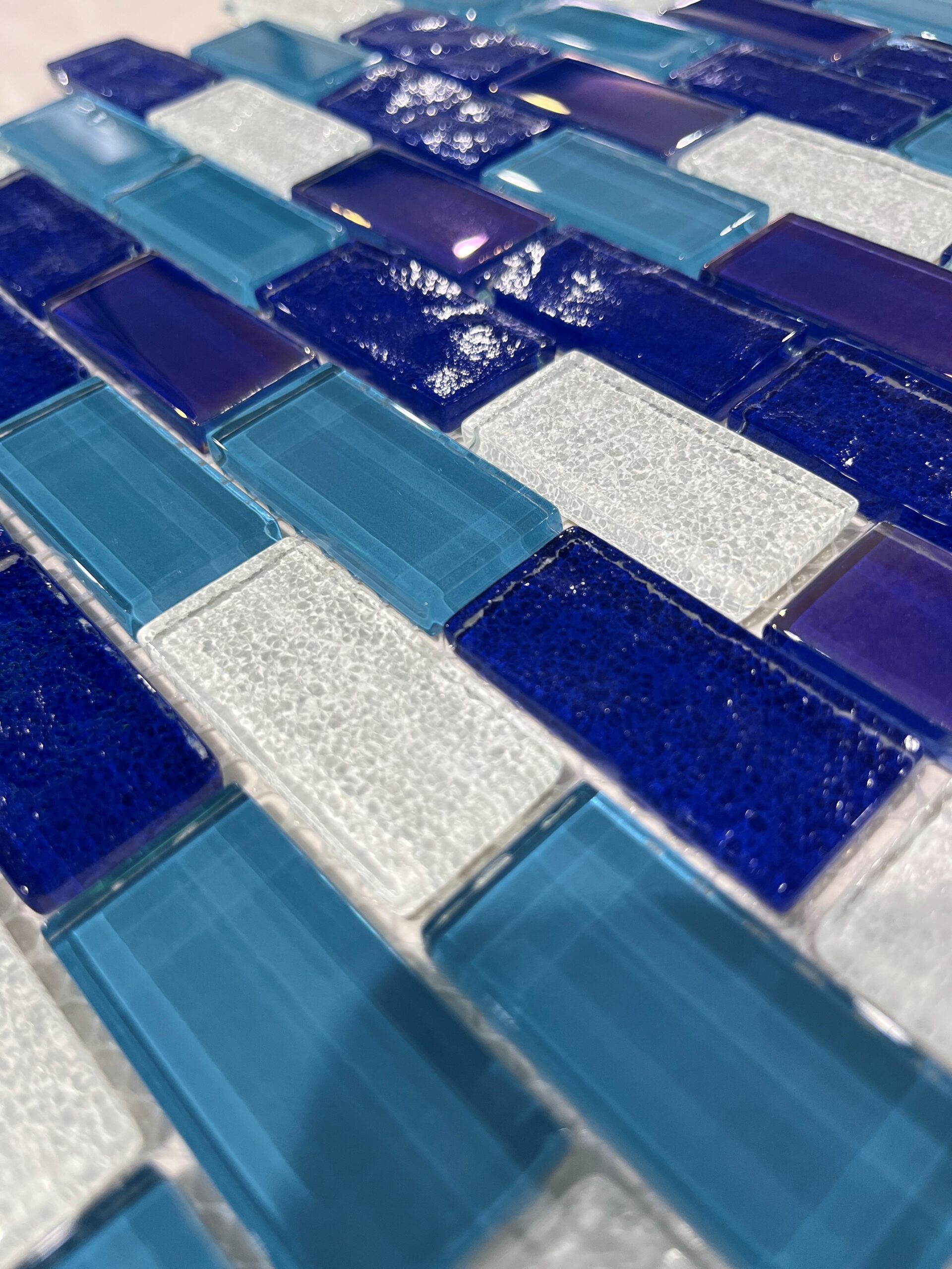 Boca Blue 1 x 1 in. Square Glass Mosaic