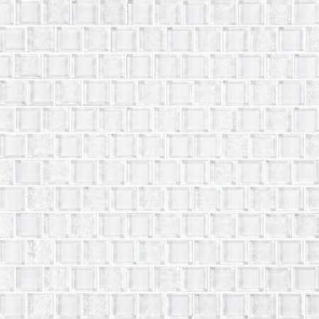 ARTISTRY IN MOSAICS SIGNATURE SERIES BRIGHT WHITE 1X1 GLASS TILE SS82323W1